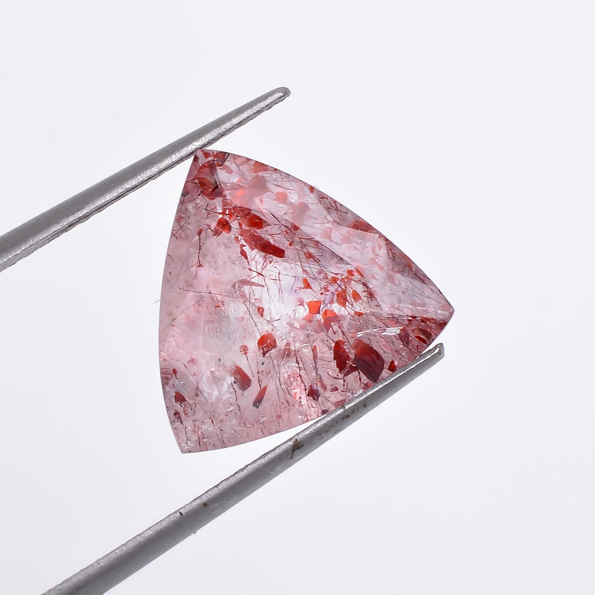 elestial quartz trillion shape natural cut stone loose gemstone